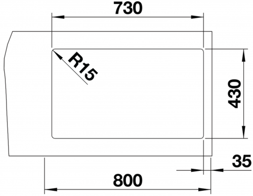 BLANCO Kchensple Zerox 700-IF Dark Steel Edelstahlsple / Einbausple Flachrand mit Ablaufsystem InFino und Handbettigung