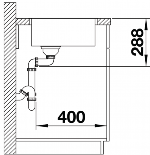 BLANCO Kchensple Zerox 700-U Dark Steel Edelstahlsple / Unterbausple mit Ablaufsystem InFino und Handbettigung