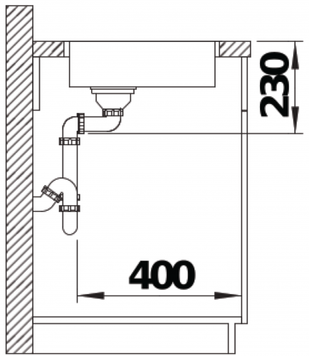 BLANCO Kchensple Solis 180-IF Edelstahlsple / Einbausple Flachrand mit Ablaufsystem InFino und Handbettigung