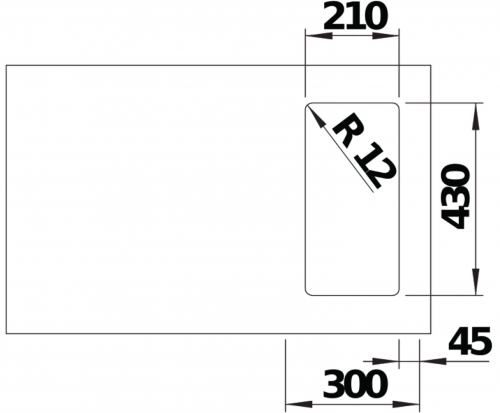 BLANCO Kchensple Solis 180-IF Edelstahlsple / Einbausple Flachrand mit Ablaufsystem InFino und Handbettigung