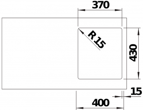 BLANCO Kchensple Solis 340-IF Edelstahlsple / Einbausple Flachrand mit Ablaufsystem InFino und Handbettigung