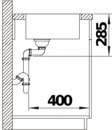 BLANCO Kchensple Solis 450-IF Edelstahlsple / Einbausple Flachrand mit Ablaufsystem InFino und Handbettigung