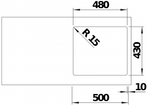 BLANCO Kchensple Solis 450-IF Edelstahlsple / Einbausple Flachrand mit Ablaufsystem InFino und Handbettigung