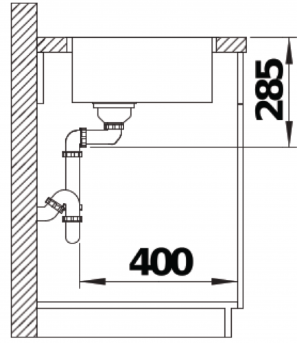 BLANCO Kchensple Solis 500-IF Edelstahlsple / Einbausple Flachrand mit Ablaufsystem InFino und Handbettigung