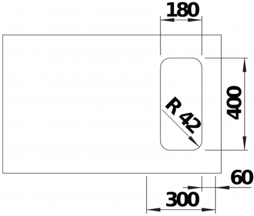 BLANCO Kchensple Solis 180-U Edelstahlsple / Unterbaubecken mit Ablaufsystem InFino und Handbettigung