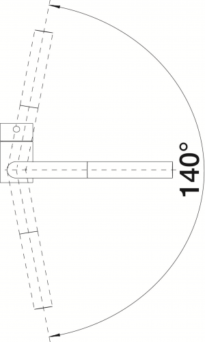 BLANCO Kchenarmatur Linus-S PVD Steel Einhebelmischer / Spltischarmatur mit Zugauslauf 140 schwenkbarer Auslauf