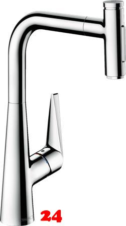 HANSGROHE Kchenarmatur Talis Select M51 Chrom Einhebelmischer 300 mit Ausziehbrause, 2jet (72823000)