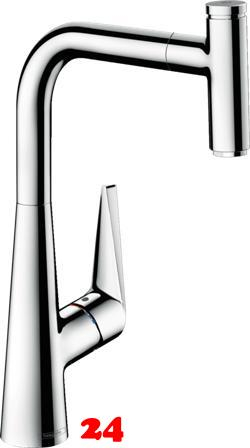 HANSGROHE Kchenarmatur Talis Select M51 Chrom Einhebelmischer 300 mit Ausziehauslauf, 1jet (72821000)