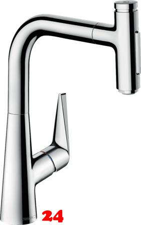 HANSGROHE Kchenarmatur Talis Select M51 Chrom Einhebelmischer 220 mit Ausziehbrause, 2jet, sBox (73868000)