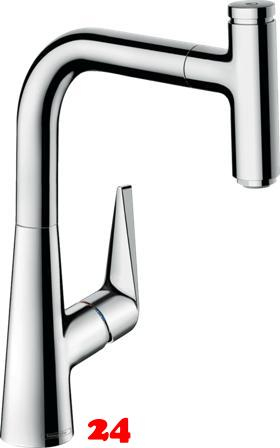 HANSGROHE Kchenarmatur Talis Select M51 Chrom Einhebelmischer 220 mit Ausziehauslauf, 1jet (72822000)