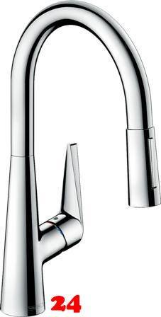 HANSGROHE Kchenarmatur Talis M51 Chrom Einhebelmischer 200 mit Ausziehbrause, 2jet (72813000)