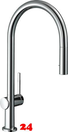 HANSGROHE Kchenarmatur Talis M54 Chrom Einhebelmischer 210 mit Ausziehbrause, 2jet (72800000)