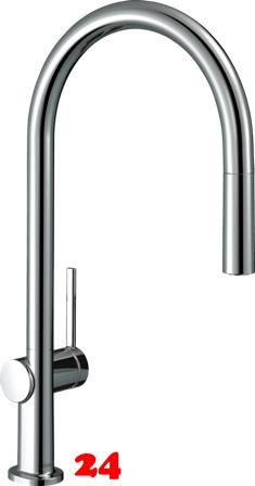 HANSGROHE Kchenarmatur Talis M54 Chrom Einhebelmischer 210 mit Ausziehauslauf, 1jet (72802000)