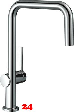 HANSGROHE Kchenarmatur Talis M54 Chrom Einhebelmischer U 220 mit Festauslauf Schwenkbereich einstellbar, 1jet (72806000)