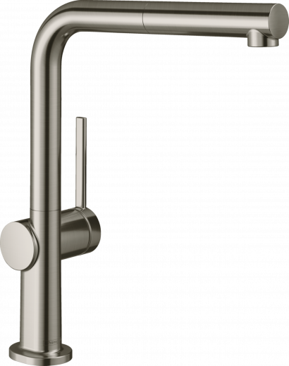 HANSGROHE Kchenarmatur Talis M54 Edelstahl Finish Einhebelmischer 270 mit Ausziehauslauf, 1jet (72808800)