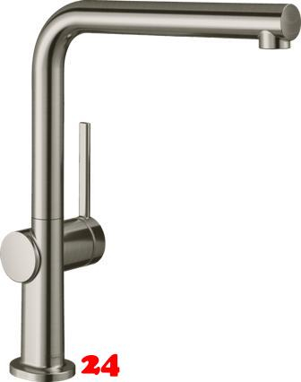 HANSGROHE Kchenarmatur Talis M54 Edelstahl Finish Einhebelmischer 270 mit Festauslauf Schwenkbereich einstellbar, 1jet (72840800)