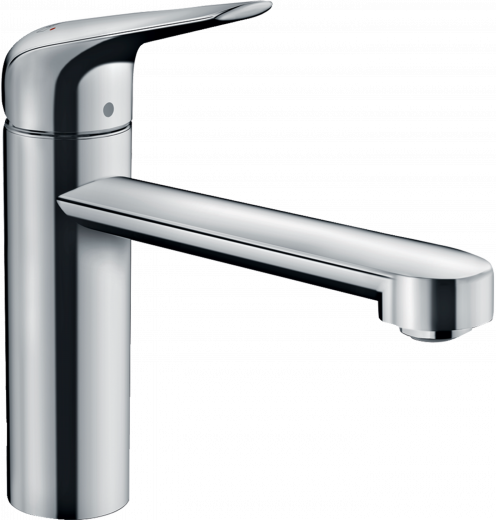 HANSGROHE Kchenarmatur Focus M42 Chrom Einhebelmischer 120 mit Festauslauf, 1jet 360 schwenkbarer Auslauf (71806000)