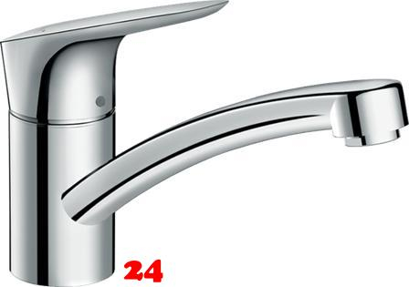 HANSGROHE Kchenarmatur Logis M31 Chrom Einhebelmischer 120 mit Festauslauf, 1jet 360 schwenkbarer Auslauf (71830000)