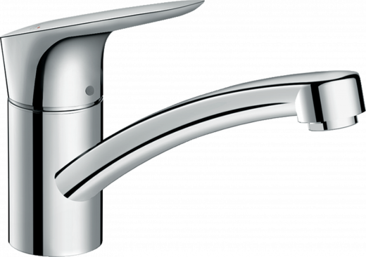 HANSGROHE Kchenarmatur Logis M31 Chrom Einhebelmischer 120 mit Festauslauf, 1jet 360 schwenkbarer Auslauf (71830000)