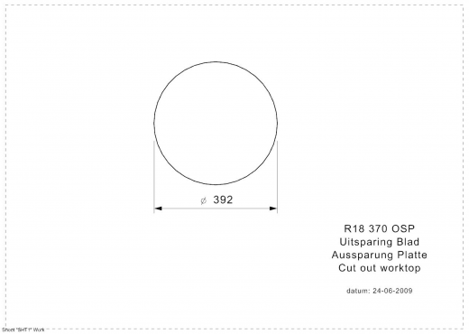 REGINOX Kchensple R18 370 (R) OSP Einbausple Edelstahl mit Einbaurand Rundbecken mit Gummistopfen