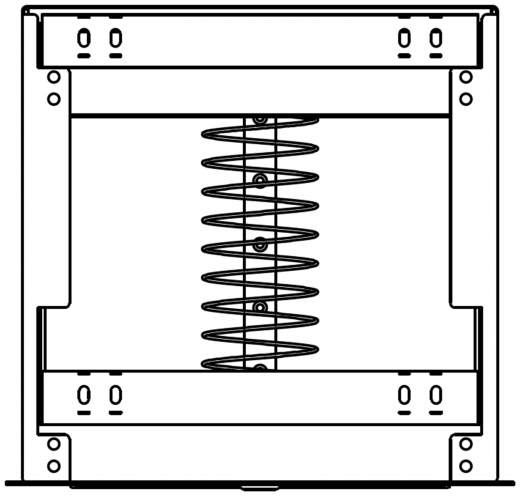 DREILICH Sirius II Papierhandtuchspender 9120104BS Front plan aufliegend fr die verdeckte Untertischmontage mit Zylinderschloss (2002040053)