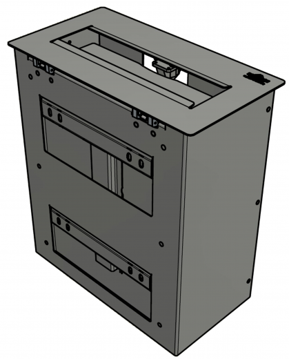 DREILICH Sirius II Papierhandtuchspender 9120504M zum horizontalen Einbau in Waschtisch- oder Arbeitsplatten mit Magnetschloss (2002040047)