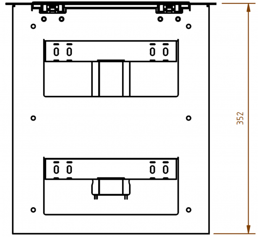 DREILICH Sirius II Papierhandtuchspender 9120504M zum horizontalen Einbau in Waschtisch- oder Arbeitsplatten mit Magnetschloss (2002040047)