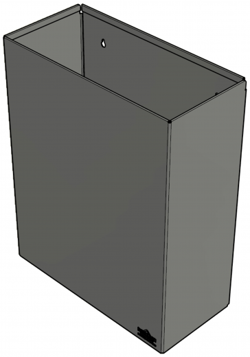 DREILICH Sirius II Abfallbehlter 9100SA2 zur Wandmontage offene Bauform ohne Deckel Fassungsvermgen ca. 27 Liter (2002080004)