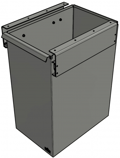 DREILICH Sirius II Abfallbehlter 9100400-2 ausfahrbar zur Untertischmontage ohne Einwurfhlse Fassungsvermgen ca. 80 Liter (2002080061)