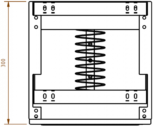 DREILICH Sirius II Papierhandtuchspender / Abfallbehlter Kombination 9123102M zur Untertischmontage mit verdecktem Magnetschloss (2002040063)