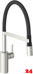 DAMIXA Kchenarmatur Silhouet Pro Stahl PVD Einhebelmischer mit Pendelbrause und 2-Strahl Funktion