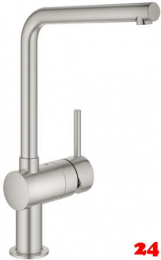 GROHE KITCHEN SELECTION Kchenarmatur Vento Einhebelmischer Supersteel mit Festauslauf (30425DC0)