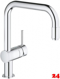 GROHE KITCHEN SELECTION Kchenarmatur Vento Einhebelmischer Chrom mit Zugauslauf als Schlauchbrause (30435000)