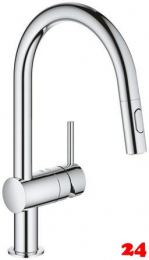 GROHE KITCHEN SELECTION Kchenarmatur Vento Einhebelmischer Chrom mit Zugauslauf und Brausefunktion (30438000)