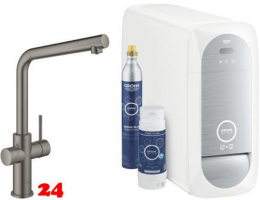 GROHE Blue Home L-Auslauf Starter Kit Spltisch-Einhebelmischer mit Filterfunktion und Khlung (31454AL1)