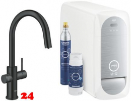 GROHE Blue Home C-Auslauf Starter Kit Kchenarmatur mit Filterfunktion und herausziehbarem Mousseurauslauf (31541KS0)