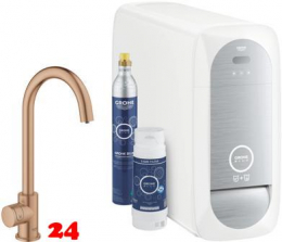 GROHE Blue Home Mono Starter Kit Standventil Warm Sunset gebrstet mit Filterfunktion und Khlung (31498DL1)