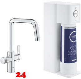 GROHE Blue Eurosmart Pure Starter Kit Filterarmatur mit Umkehrosmose Wasserfilterset (30586000)