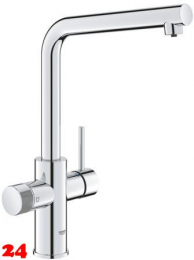 GROHE Blue Pure Minta Einhand-Spltischbatterie Einzelarmatur mit Filterfunktion (30588000) [NUR Armatur]