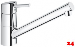 GROHE Kchenarmatur Concetto Einhebelmischer Chrom mit Festauslauf (32659001)