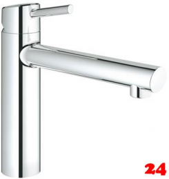 GROHE Kchenarmatur Concetto Einhebelmischer Chrom mit Festauslauf (31128001)