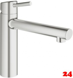 GROHE Kchenarmatur Concetto Einhebelmischer Supersteel mit Festauslauf (31128DC1)