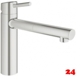 GROHE Kchenarmatur Concetto Einhebelmischer Supersteel mit Zugauslauf als Schlauchbrause (31129DC1)