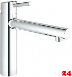 GROHE Kchenarmatur Concetto Einhebelmischer Chrom mit Festauslauf Vorfenstermontage (31210001)