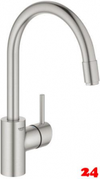 GROHE Kchenarmatur Concetto Einhebelmischer Supersteel mit Zugauslauf (32663DC3)