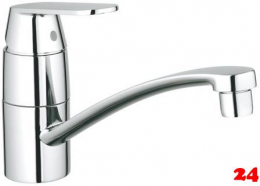 GROHE Kchenarmatur Eurosmart Cosmopolitan Einhebelmischer Chrom mit Festauslauf Vorfenstermontage (31170000)