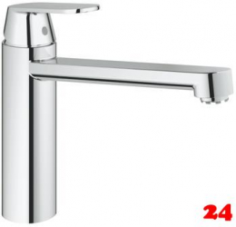 GROHE Kchenarmatur Eurosmart Cosmopolitan Einhebelmischer Chrom mit Festauslauf Niederdruck (30194000)