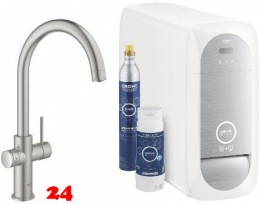 GROHE Blue Home C-Auslauf Starter Kit Spltisch-Einhebelmischer mit Filterfunktion und Khlung (31455DC1)