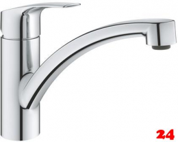 GROHE Kchenarmatur Eurosmart Einhebelmischer Chrom mit Festauslauf (33281003)